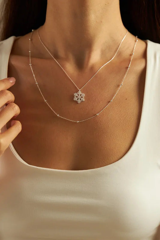 SNOWFLAKE SILVER KETTE