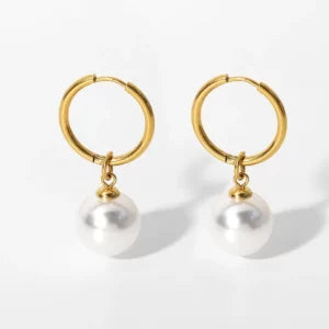 CHUNKY PEARL HOOPS