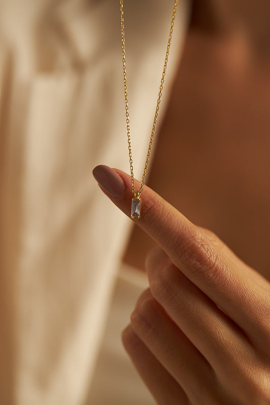 BAGUETTE HALSKETTE LILAC