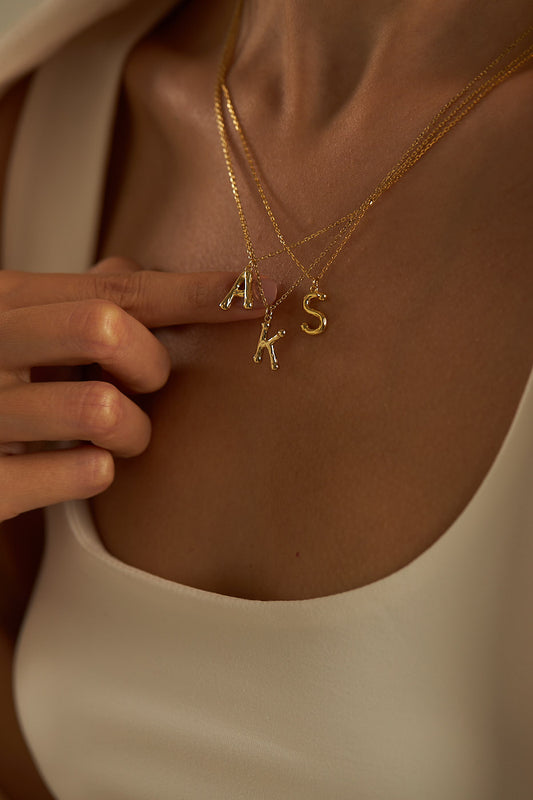 BAMBOO LETTER HALSKETTE