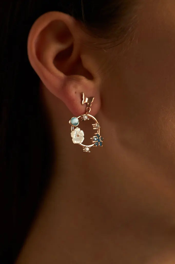 BUTTERFLY BLOSSOM HOOPS
