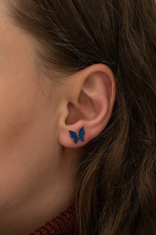 MIDNIGHT BUTTERFLY OHRSTECKER