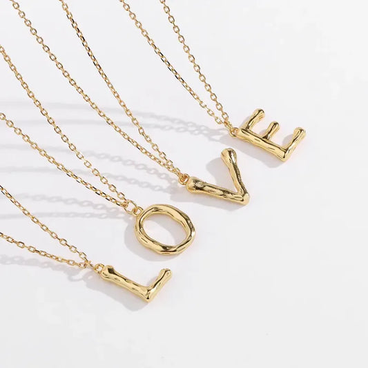 BAMBOO LETTER HALSKETTE