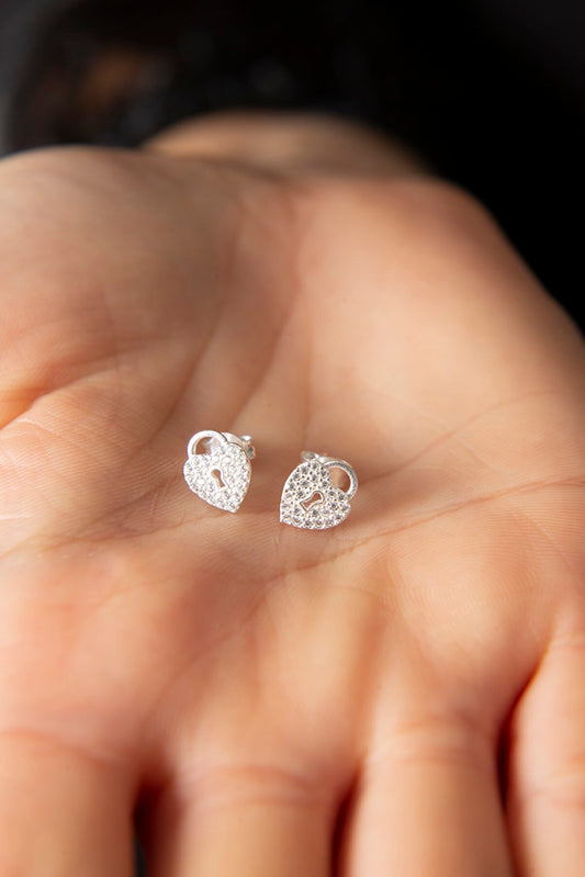 LOVE LOCK STUD EARRINGS