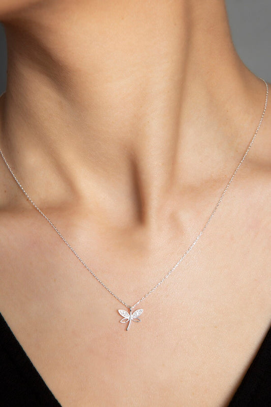 DRAGONFLY NECKLACE SILVER