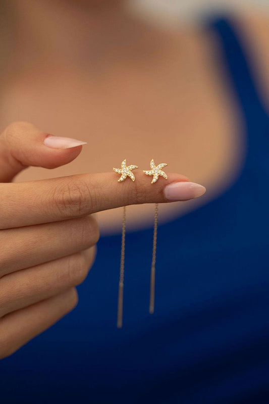 einzelstück-starfish-ohrringe