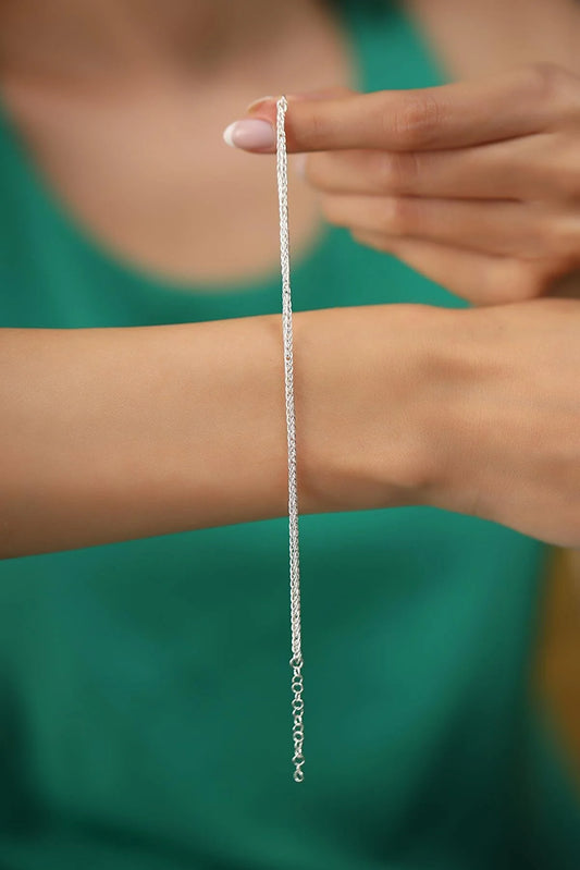 WOVEN ARMBAND SILBER