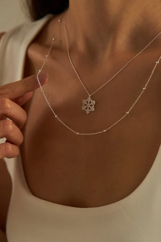 SNOWFLAKE SILVER KETTE