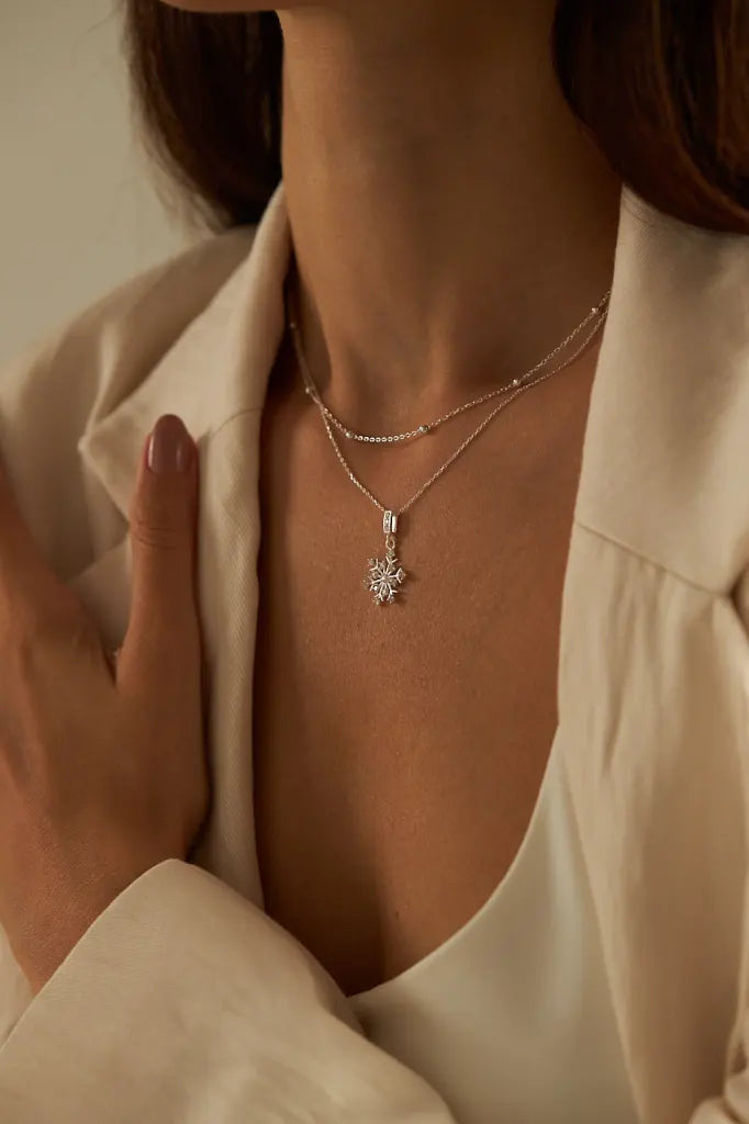 SNOW CRYSTAL SILBER KETTE