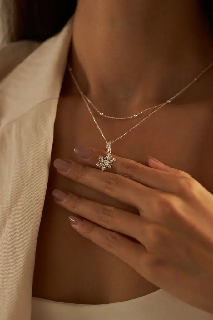 SNOW CRYSTAL SILBER KETTE