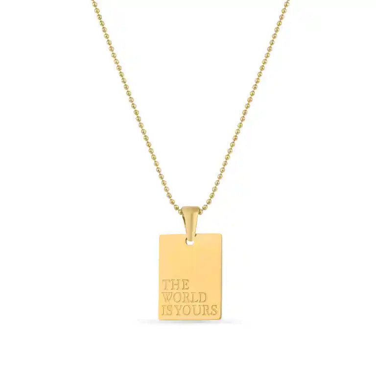 Halskette mit Aufschrift