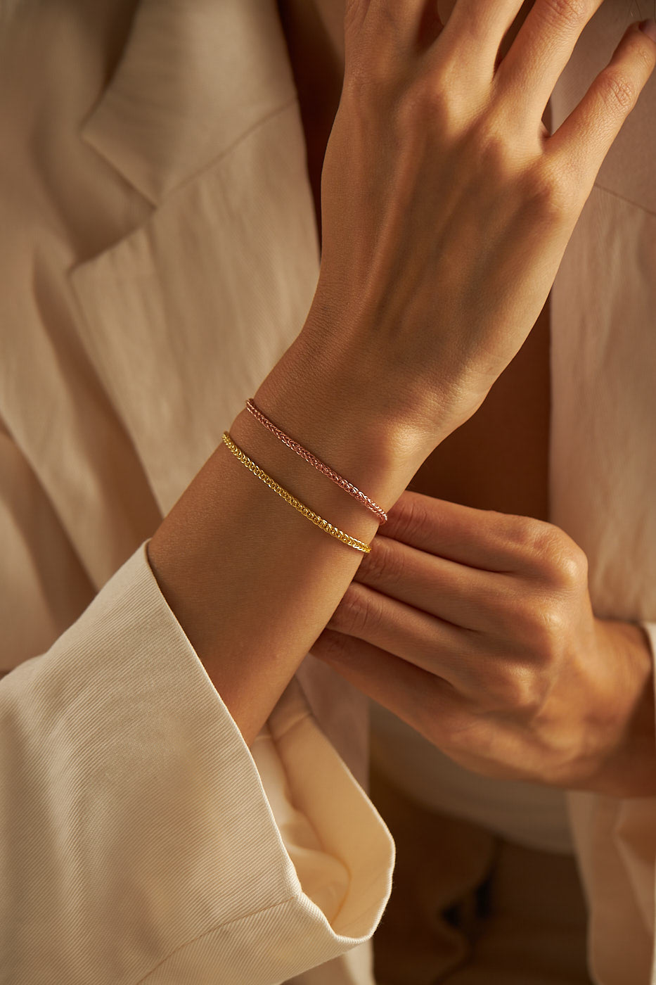 WOVEN ARMBAND ROSEGOLD