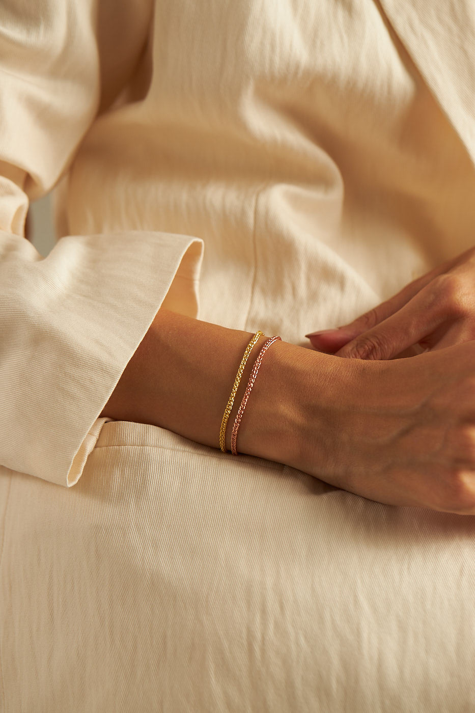 WOVEN ARMBAND ROSEGOLD