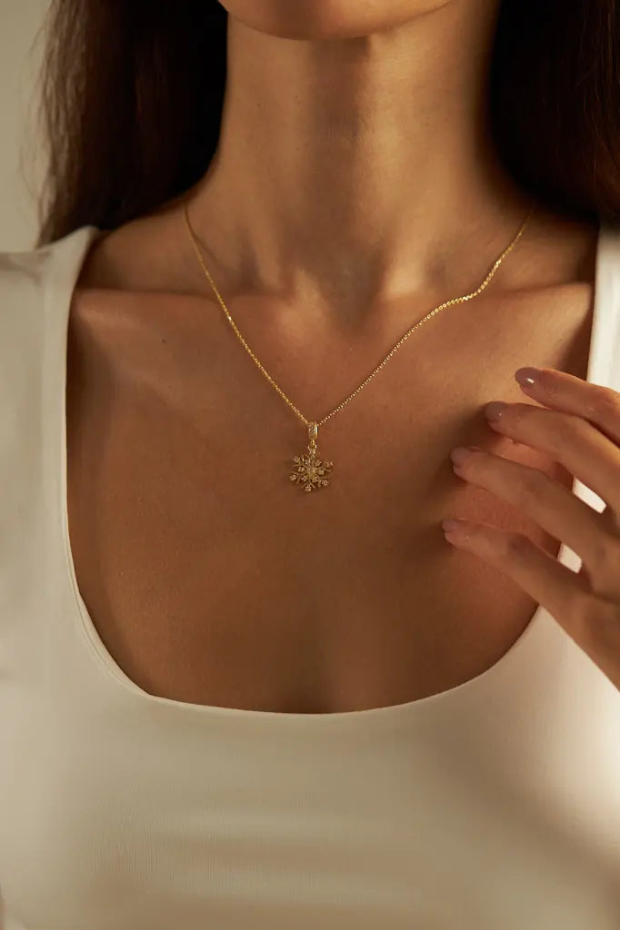 SNOW CRYSTAL GOLD KETTE