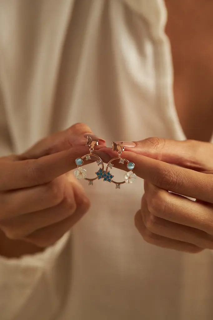 BUTTERFLY BLOSSOM HOOPS
