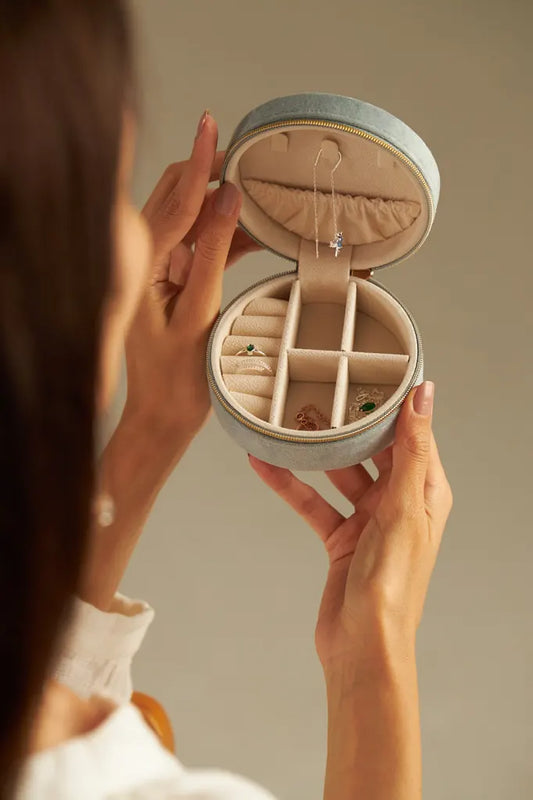 SCHMUCKKÄSTCHEN VELVET BLAU