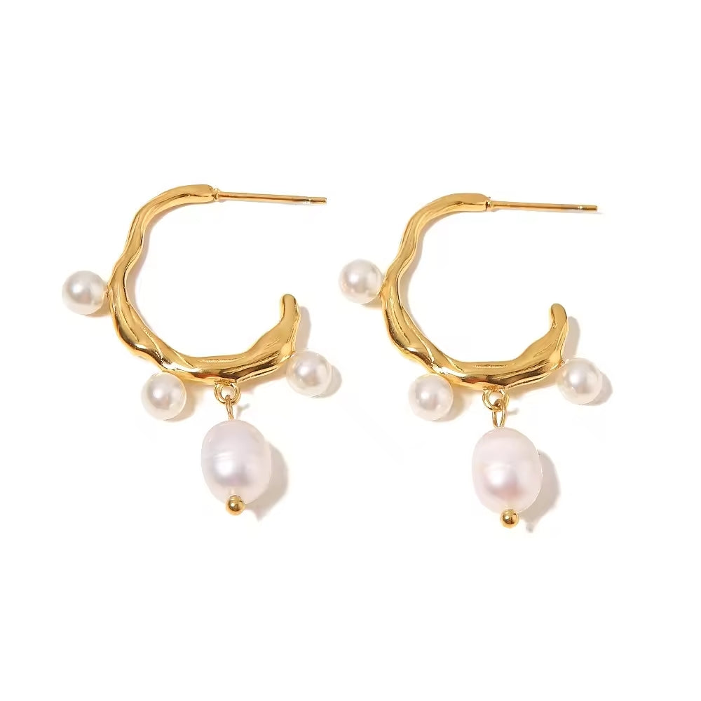 MELTED PEARL HOOPS