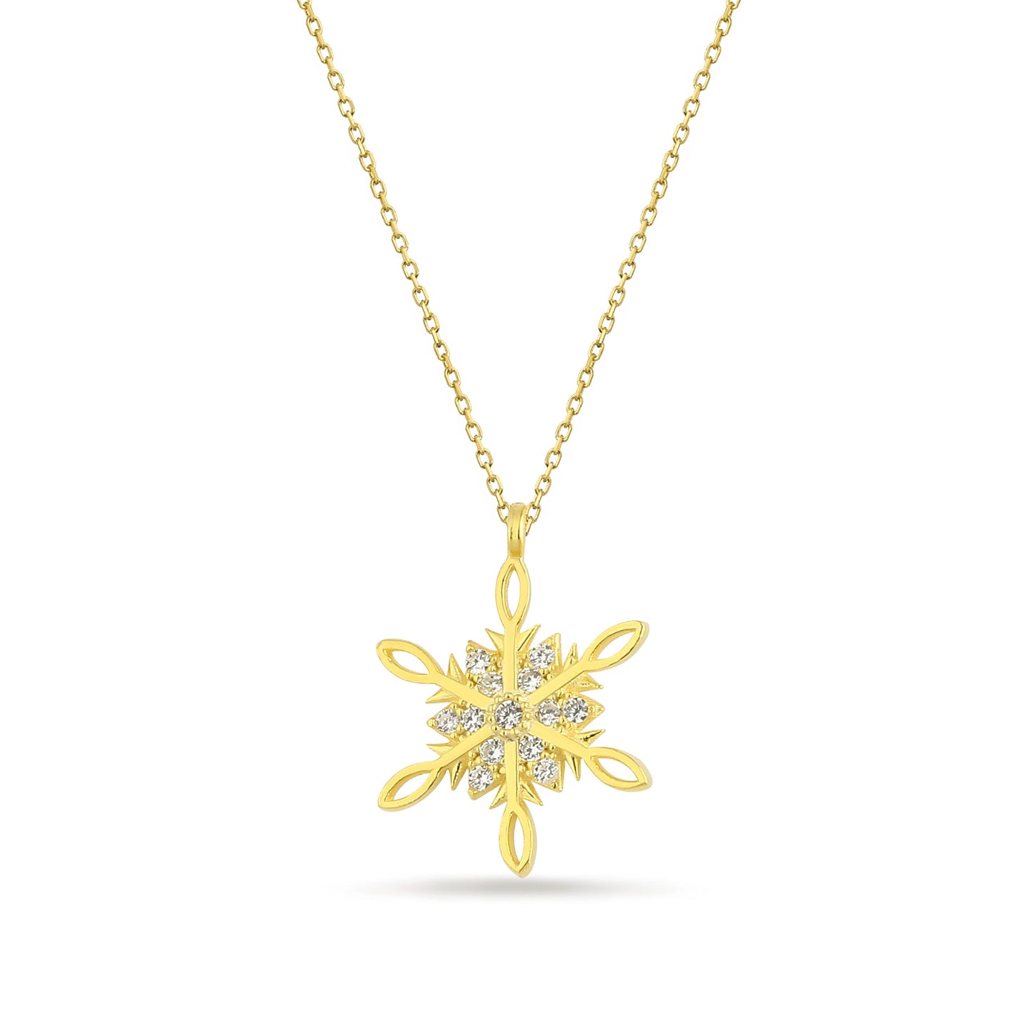 Halskette Misty Schneeflocke 925 Sterling Silber
