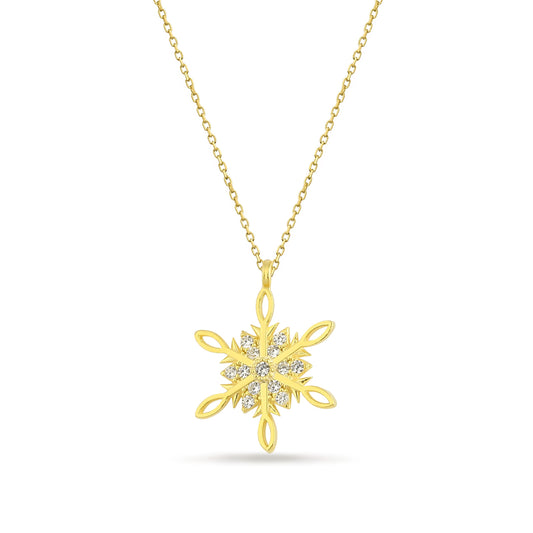 Halskette Misty Schneeflocke 925 Sterling Silber