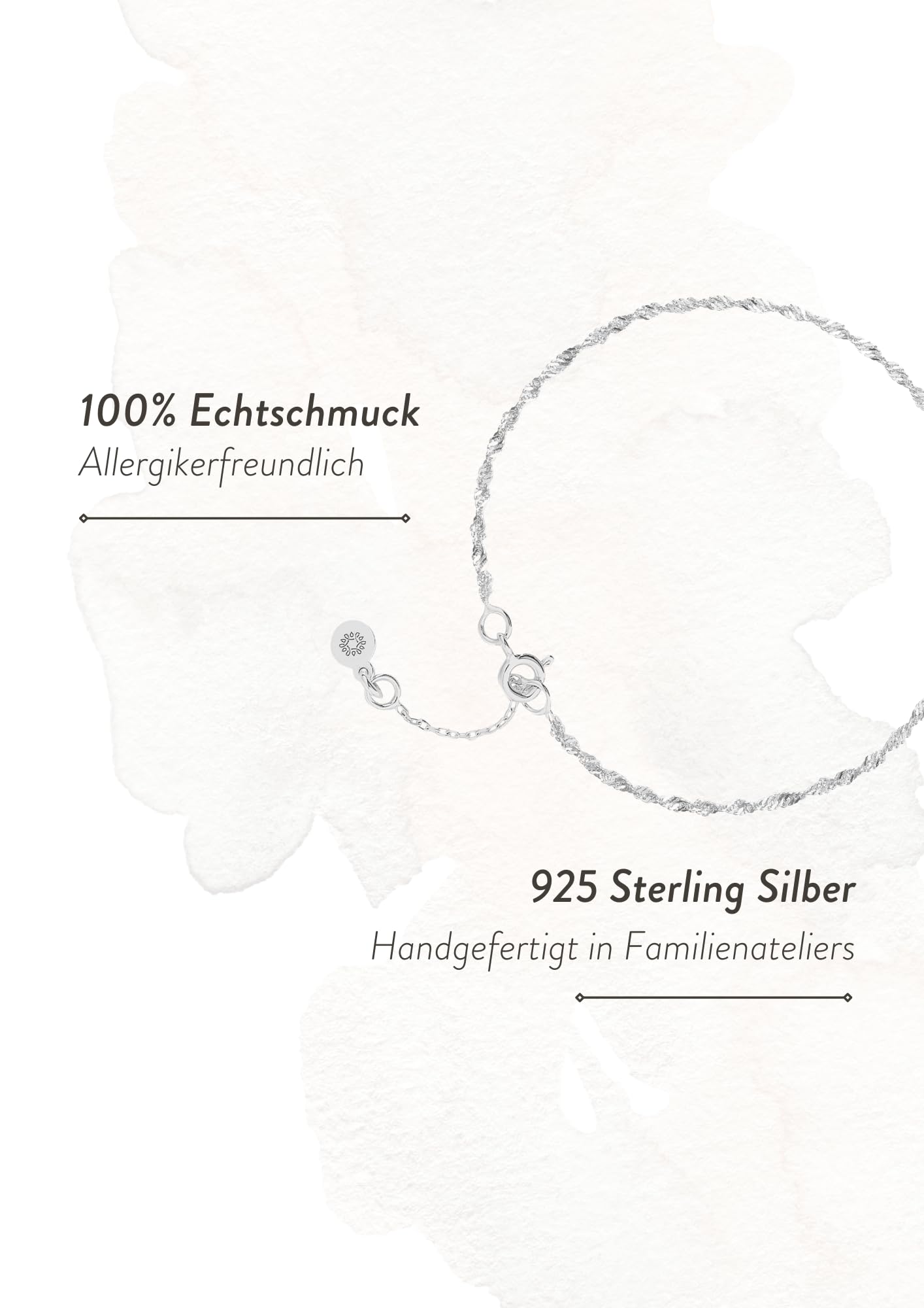 Singapur Armband 925 Sterling Silber