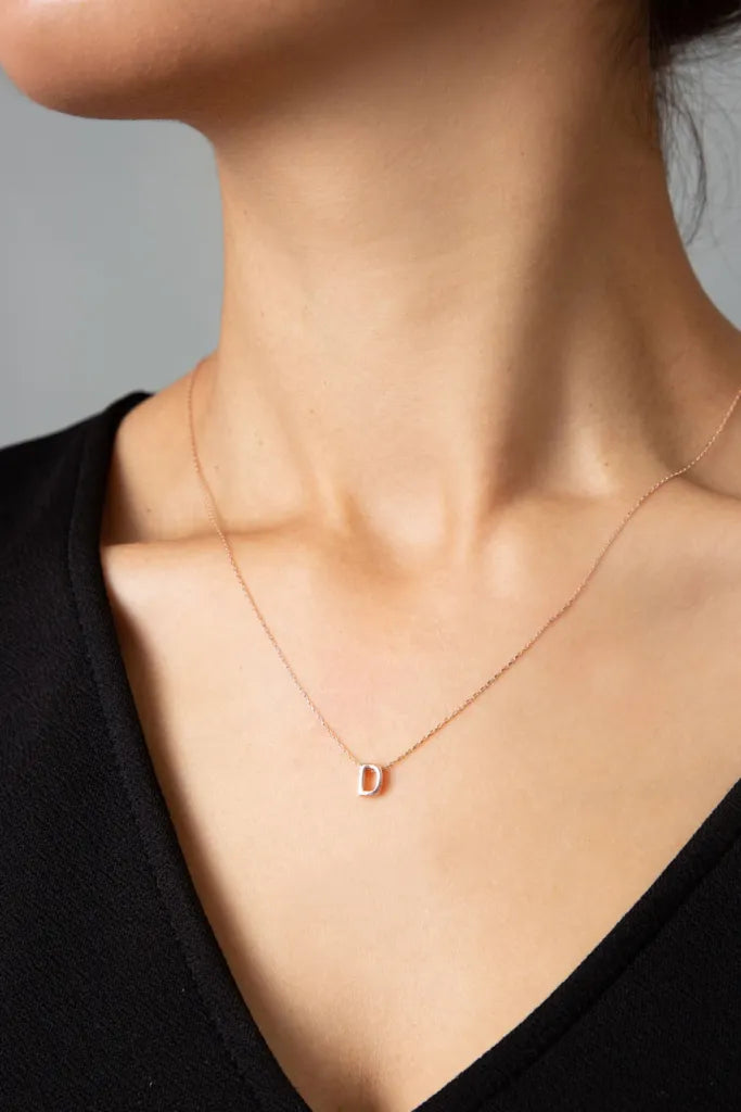 LETTER ROSEGOLD KETTE