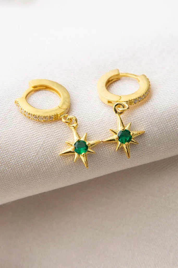 EMERALD STARS OHRRINGE GOLD