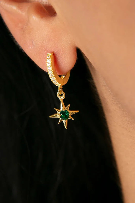 EMERALD STARS OHRRINGE GOLD