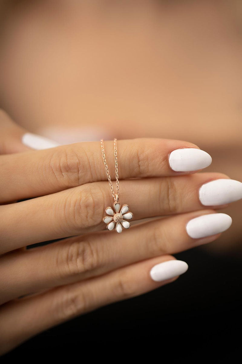 DAISY NECKLACE ROSE GOLD