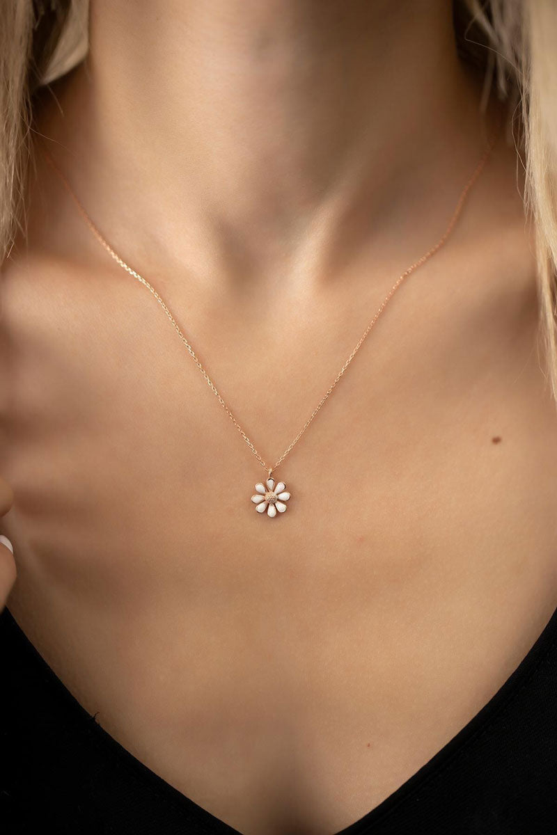 DAISY NECKLACE ROSE GOLD