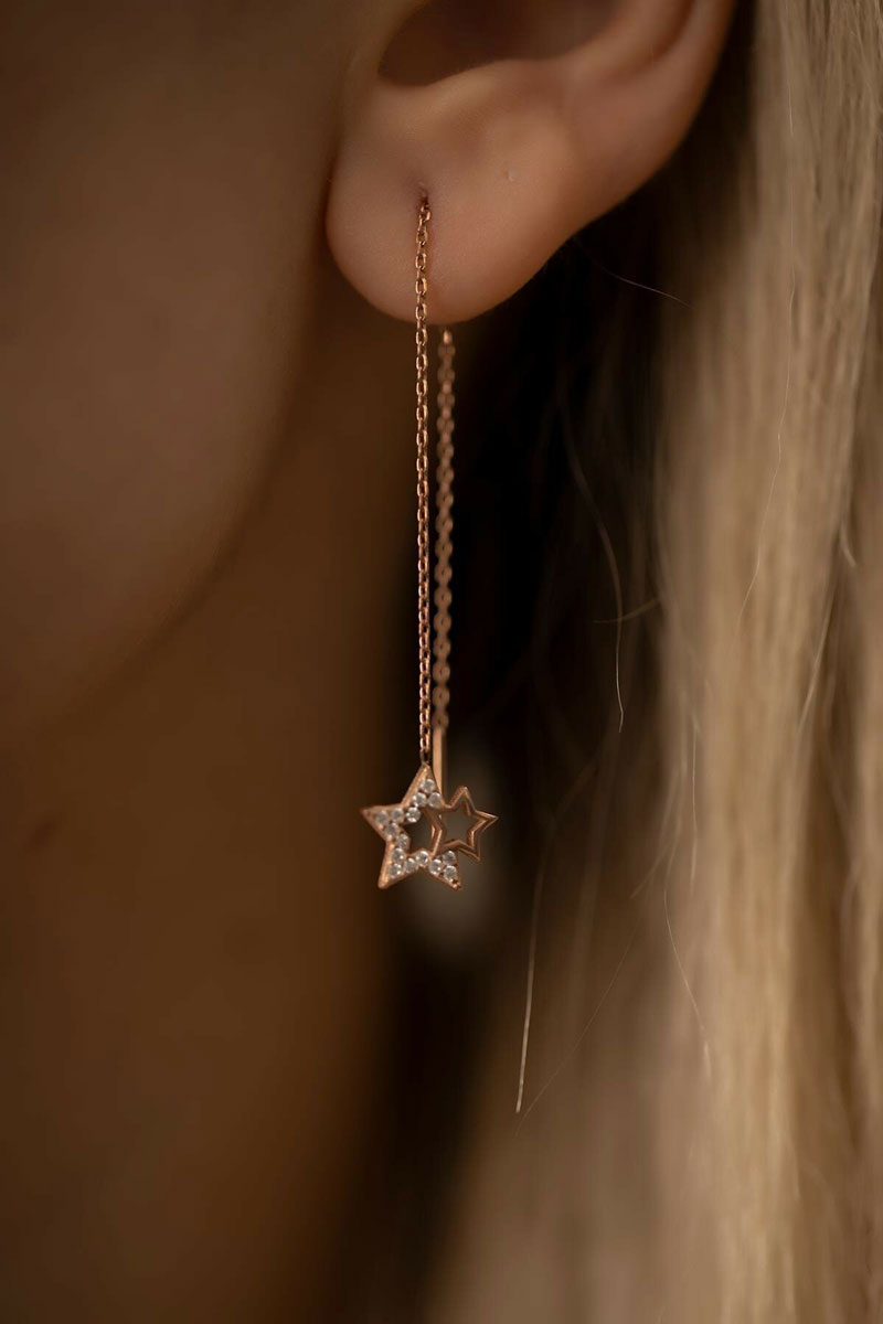 einzelstück-ohrringe-stars-gold