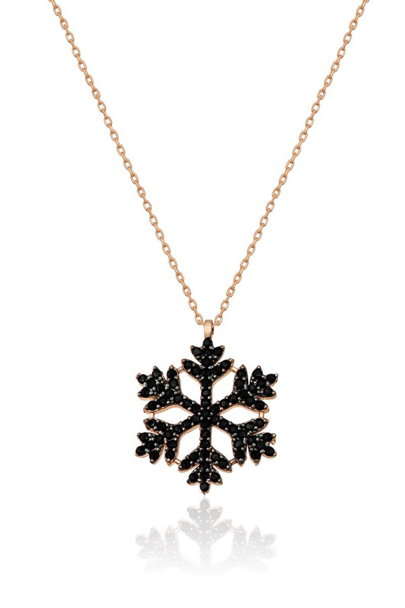 einzelstück-halskette-schneeflocke